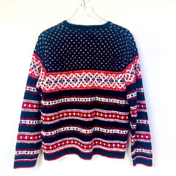 Charter Club Fair Isle Wool Blend V Neck Sweater Size M - Picture 3 of 8